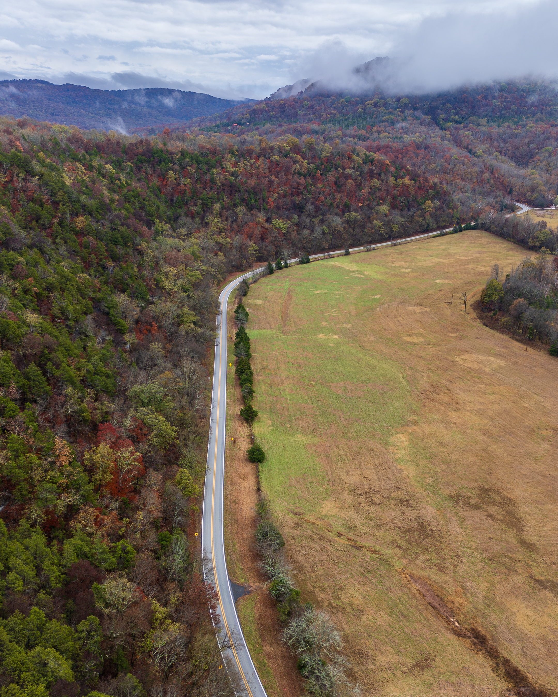 Ponca, Arkansas from drone
